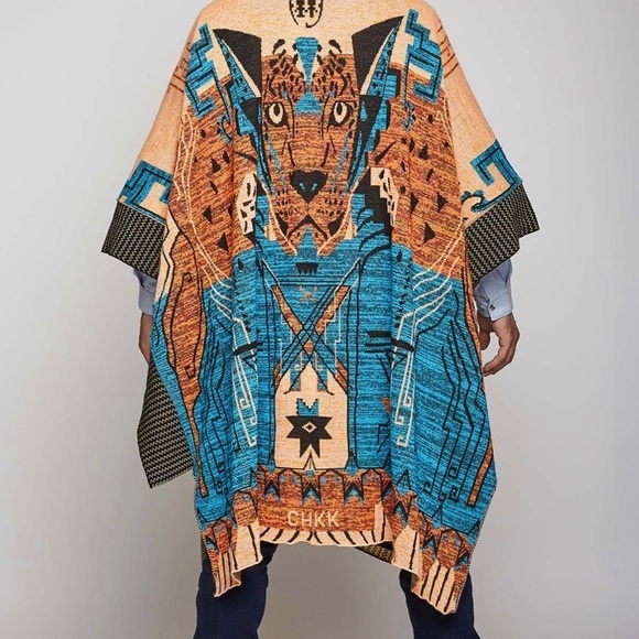 Chekanka Unisex Balam Poncho / Cape Multicolor One Size Fits All​​​​​​ - Picture 9 of 15